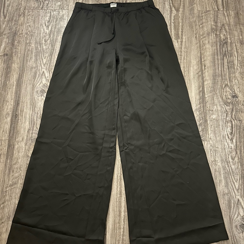Satin Black Women's Pants
